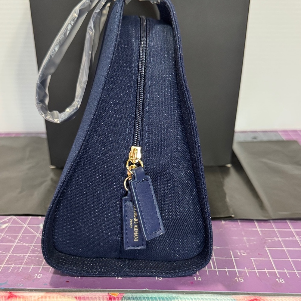 Georgio Armani Navy Evening Clutch - Picture 6 of 10